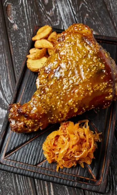 Shank in honey mustard sauce