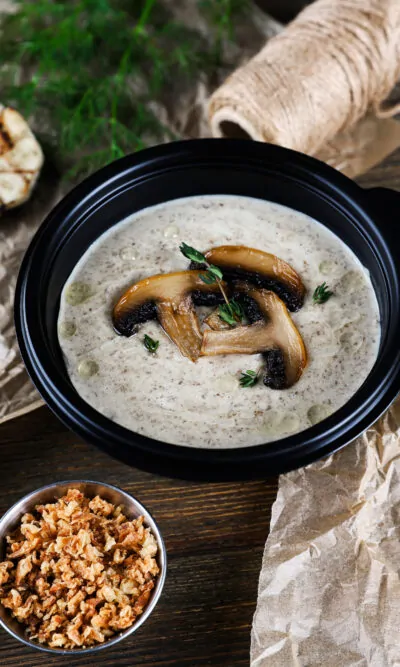 Soup with spinach