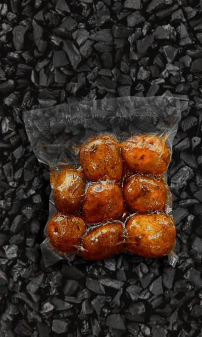 Potatoes in marinade