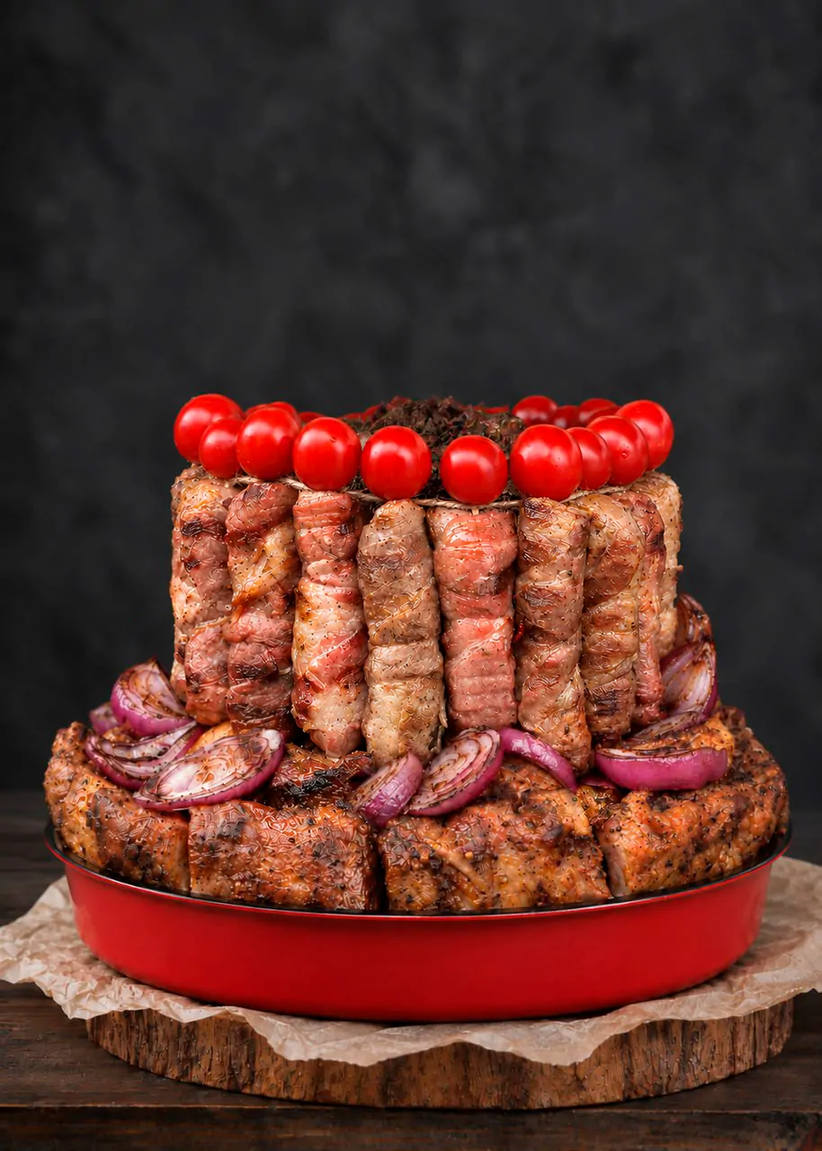 мясной торт